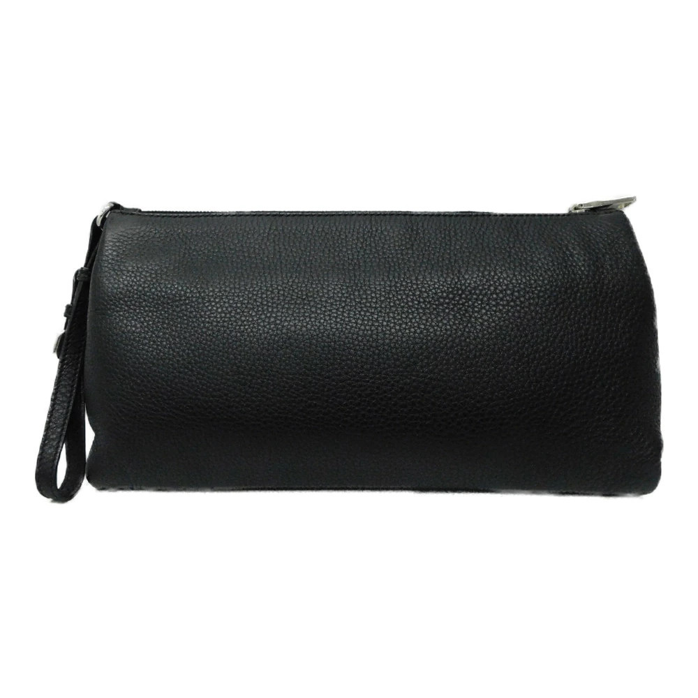 Prada Clutch Black Bag Leather Black